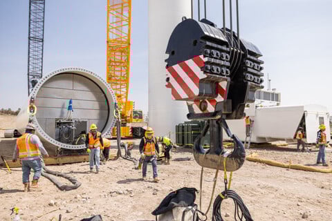 workers on site