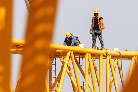 field employees on equipment
